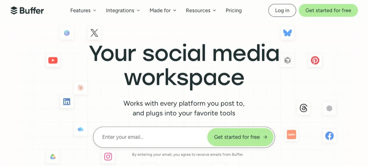 Buffer homepage