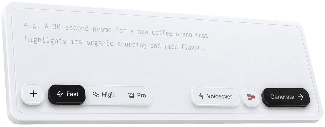 ClipTalk prompt input — type an idea and turn it into a video